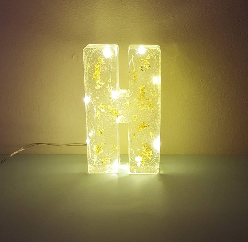 Light up Letters Big Letter Lights Big Resin Initials Room Etsy