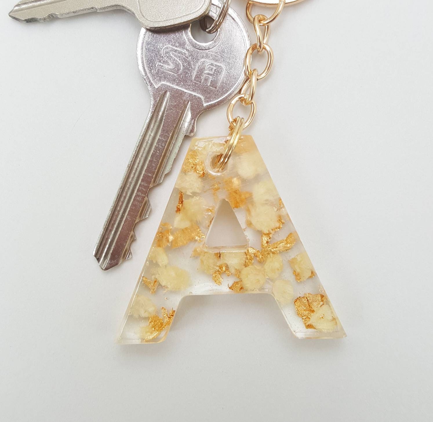 Golden Glitter Initial Letter Keychain Alphabet Key Chain - Temu