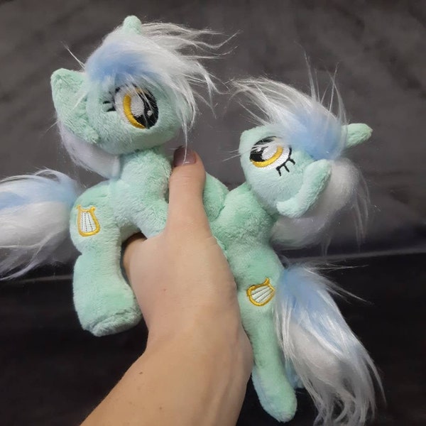 Lyra Heartstrings My Little Pony plush toy, mlp commission, custom pony, brony gift, mlpg4, mlp plush, soft unicorn