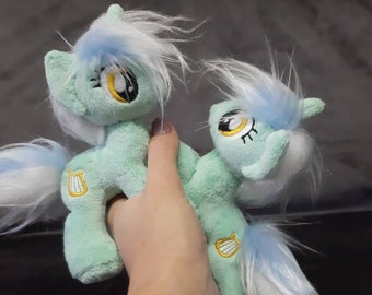 Lyra Heartstrings My Little Pony plush toy, mlp commission, custom pony, brony gift, mlpg4, mlp plush, soft unicorn