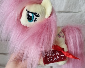 Fluttershy My Little Pony plush toy, mlp commission, custom pony, brony gift, mlpg4, mlp plush, mane6, flutty