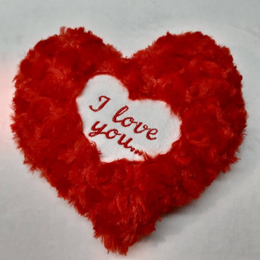 red heart pillow