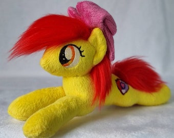 Apple Bloom my little pony plush toy, mlp, personalized toy, mlp keychain, mlp commission, mlp party, pony custom, plush pony