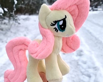 Handmade Fluttershy Mini Plushie: My Little Pony plush collectible figure, Brony Gift, mlpg4