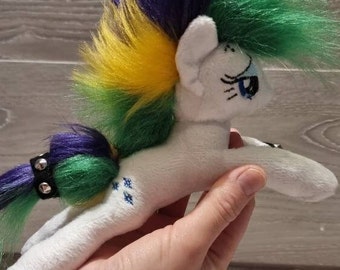 Punk Rarity My Little Pony plush toy, mlp plushie pony, unicorn, furry, mlp commission, pony custom, personalized toy