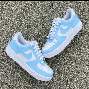 Nike Air Force 1 Custom Low Two Baby Blue White Shoes Men Women Kids