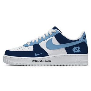 Nike Air Force 1 North Carolina Blue Etsy