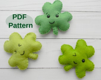 Felt Shamrock Ornament PDF Pattern: St. Patrick's Day Sewing (Digital Download)