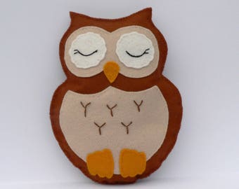 Owl easy to sew felt PDF pattern Felt Hand Sewing Owl Plushie Pattern Owl toy pattern Instant Download PDF