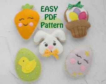 Felt Easter Cookie Ornament Pattern: Easy DIY Sewing (PDF Pattern)