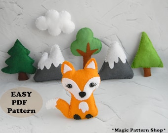 Felt Fox Baby Mobile Pattern: Woodland Nursery Decor (PDF Pattern)