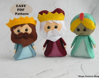 Felt Nativity Scene Pattern: The Three Wise Men (PDF Pattern)