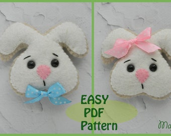 Bunny Donut PDF SVG Pattern Easy Tutorial Felt Pattern Rabbit Toy Kids ...