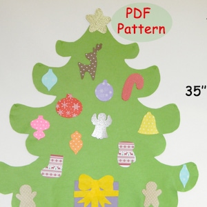No Sew PDF Christmas tree + Ornaments  pattern Christmas Tree  for Baby Toddler Kids Toy Activity