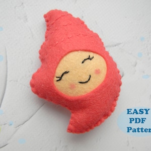 Seashell  PDF Pattern Felt seashell Sewing Pattern kawaii plush seashell feltie seashell Ornament Under the Sea Party Ocean Baby mobile