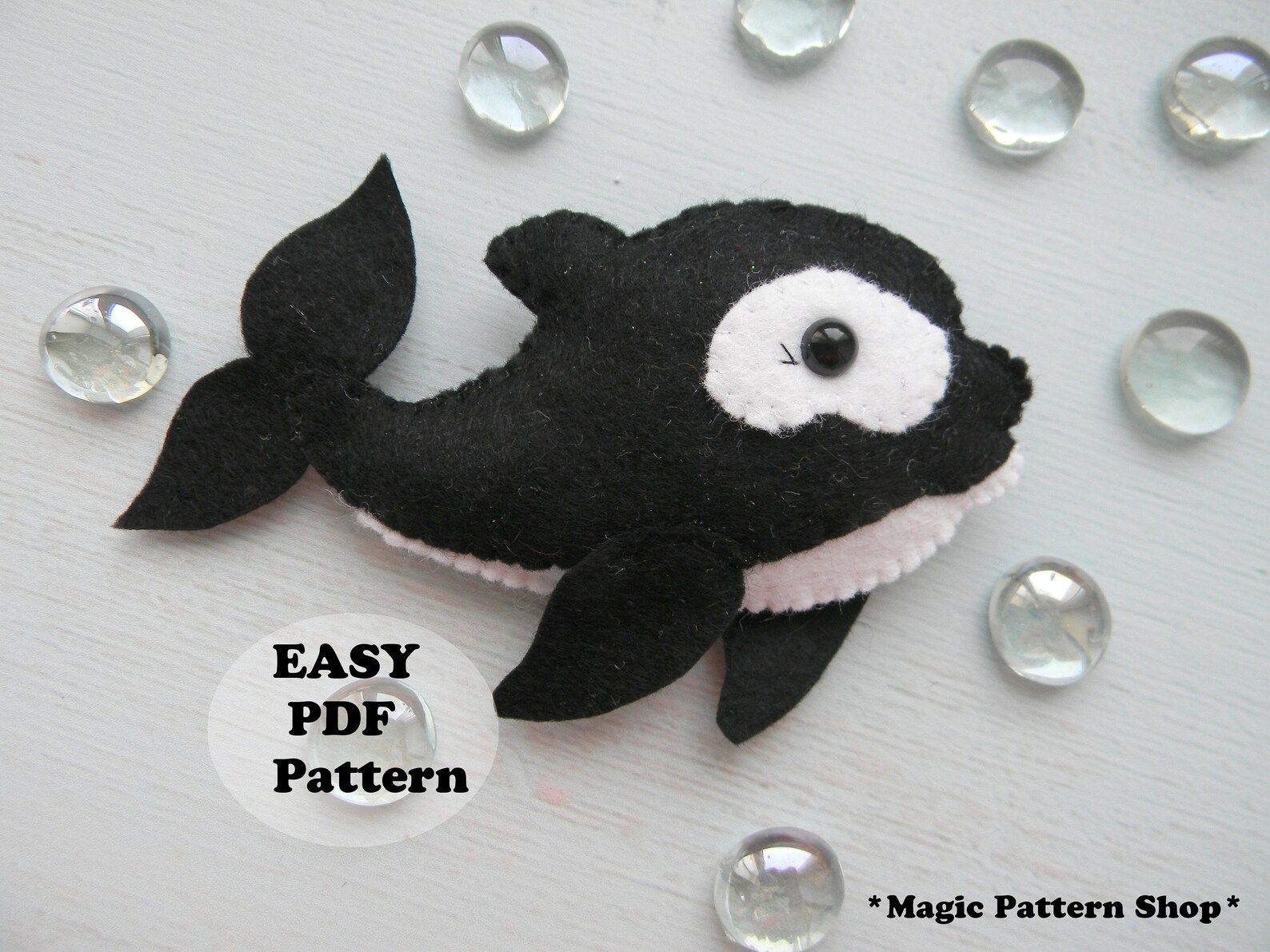 Felt Orca Sewing Pattern: DIY Whale Plush Toy (PDF Pattern) - Etsy