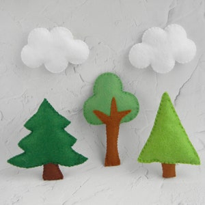 Woodland Mobile Sewing Pattern PDF Felt Woodland Animals Pattern Forest Nursery Mobile Pattern ...