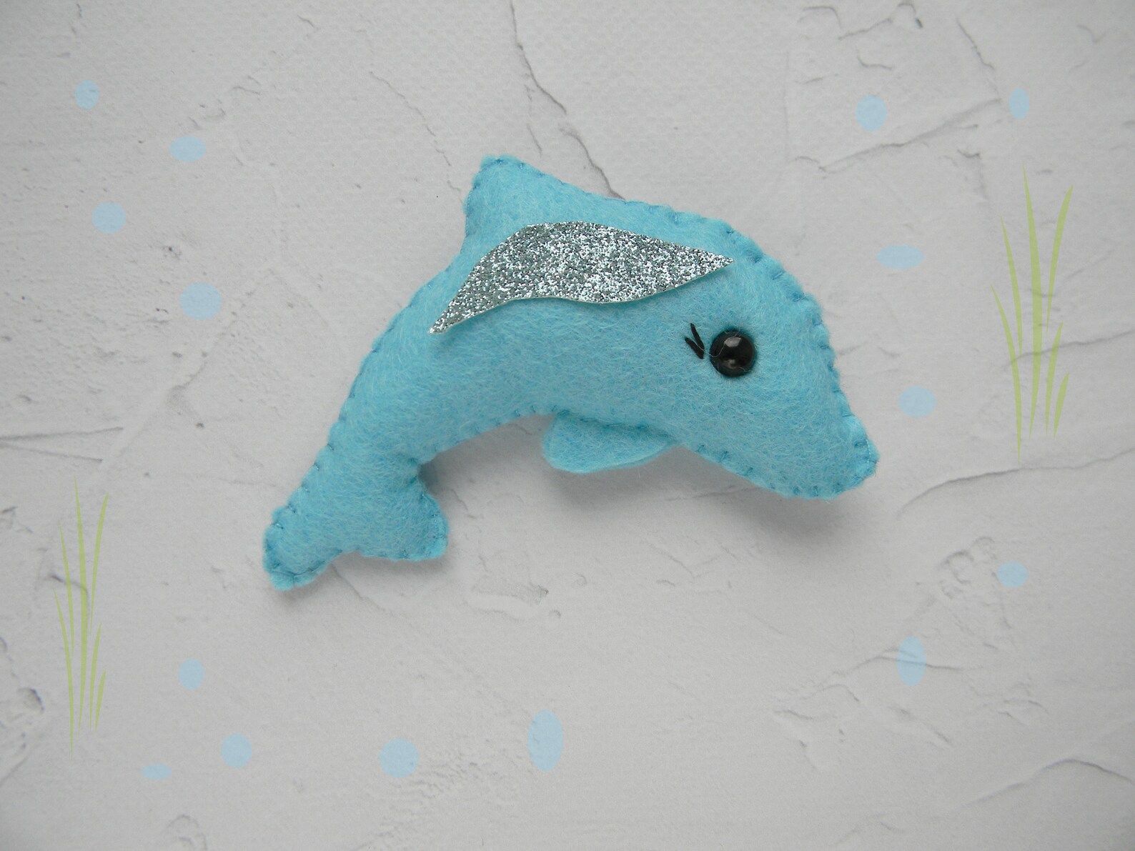 Dolphin PDF Pattern Felt Dolphin Sewing Pattern Dolphin Plushe Etsy