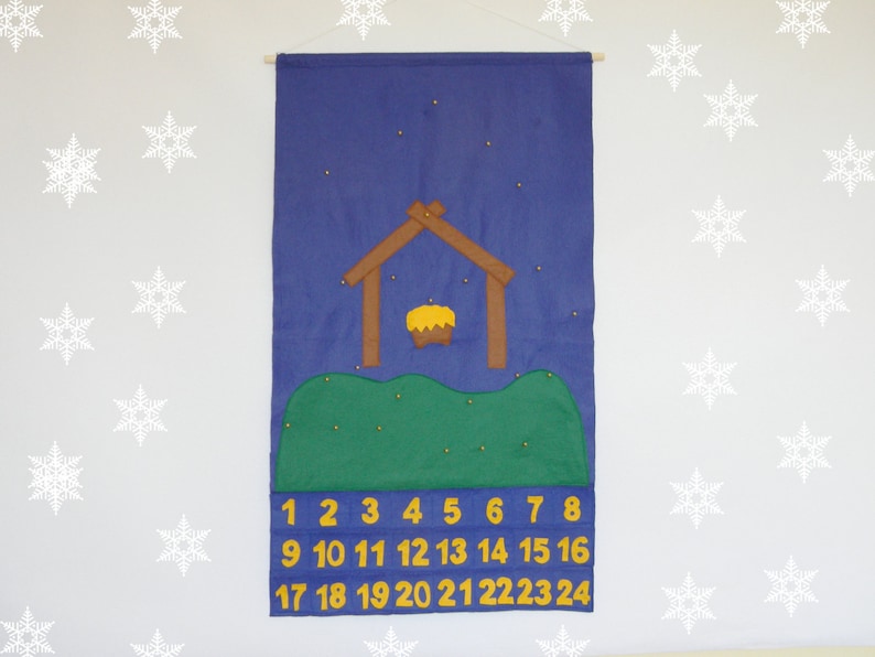 Nativity Advent Calendar PDf Pattern 24 christmas Ornaments Felt Advent Pattern Holiday Countdown Sewing pattern Instant Download image 7