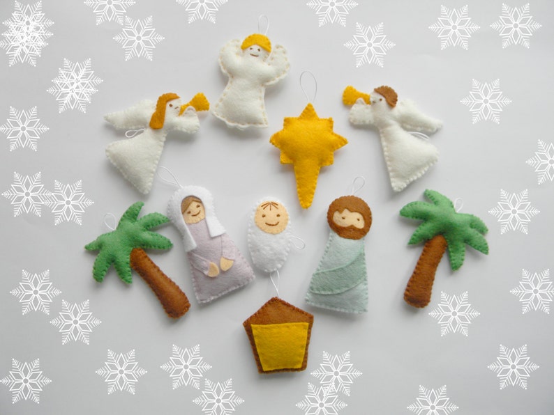 PDF pattern Nativity set ornaments  Nativity set scene image 2