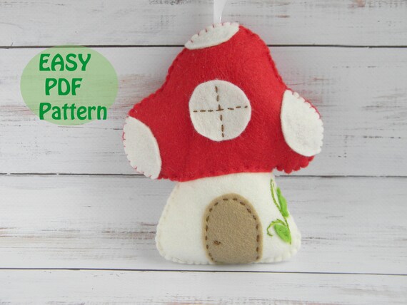 Tooth Fairy Pillow Sewing Pattern Pdf Felt Moshroom Pattern Etsy