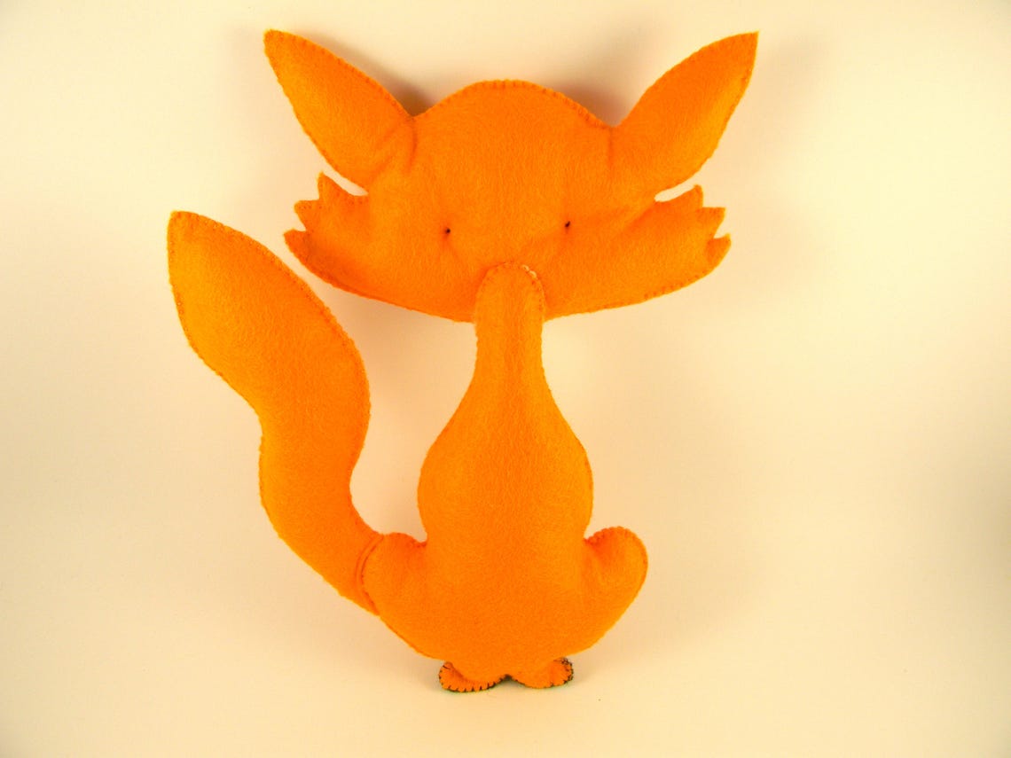 Fox Plushie Pattern Fox easy to sew felt PDF pattern Felt fox Etsy