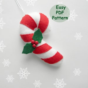 PDF Schnittmuster Zuckerstange Easy Weihnachtsschmuck Schnittmuster Filz Christbaumschmuck Easy Schnittmuster Diy Adventsschmuck