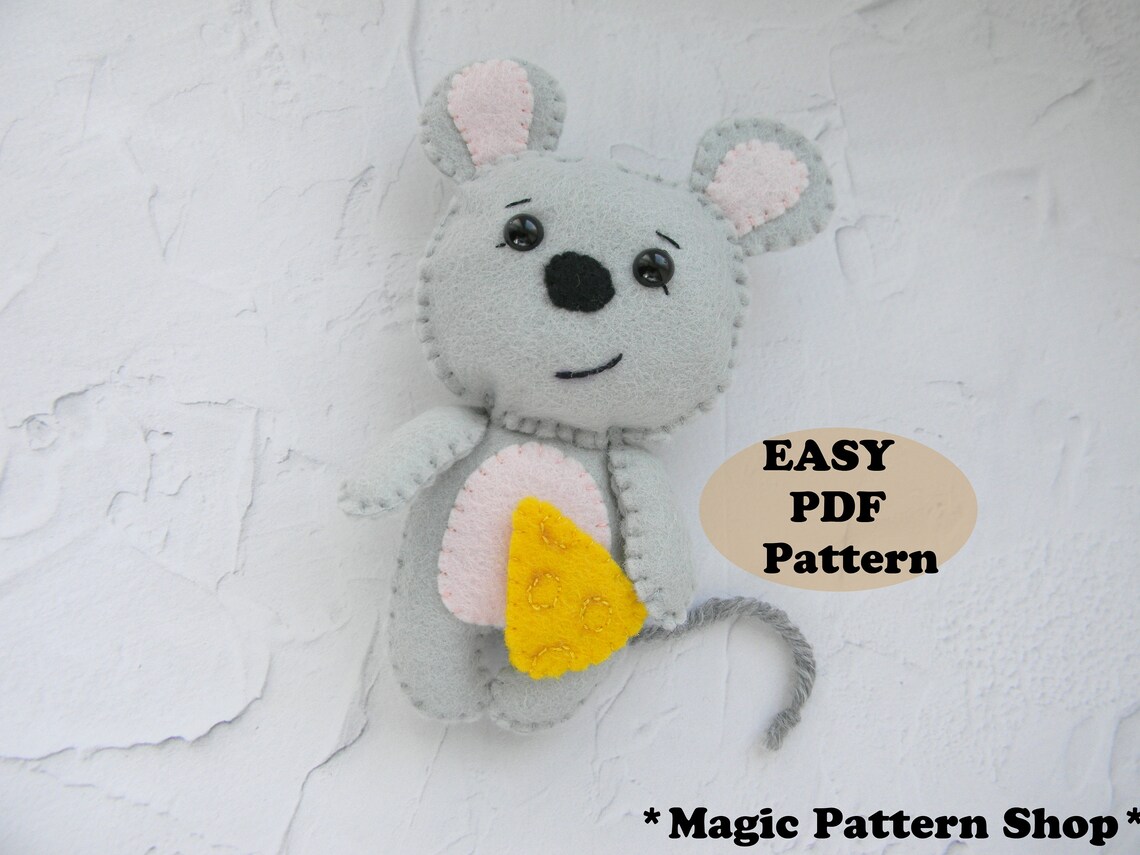 Mouse PDF Pattern Felt Mouse Ornament Sewing Pattern Animal | Etsy