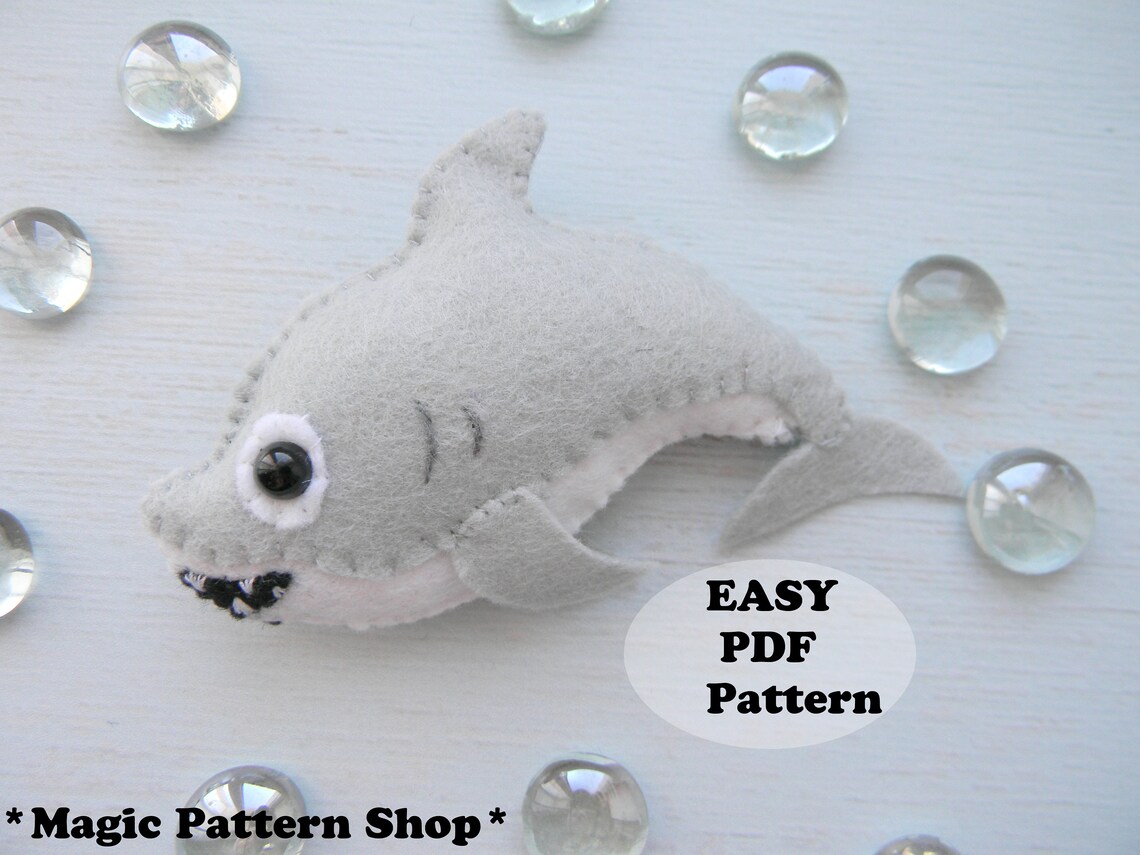 Baby Shark PDF Pattern Felt Sewing Shark PDF Tutorial Baby - Etsy Canada