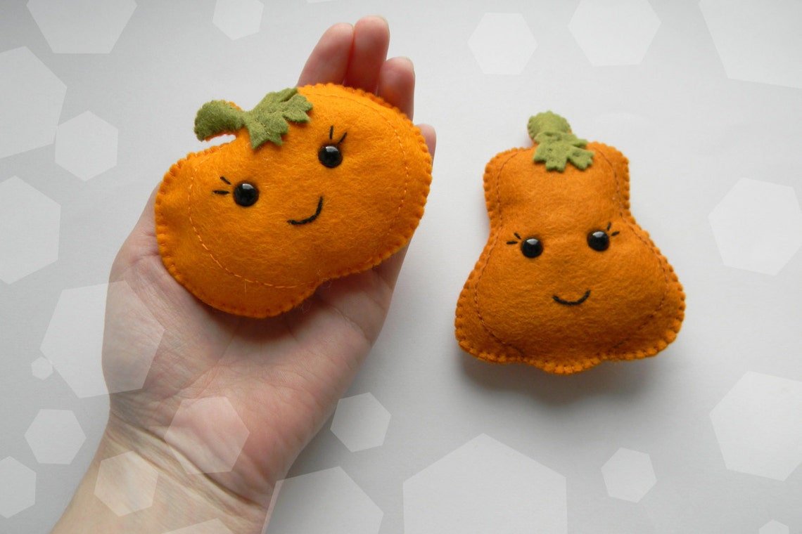 Easy PDF Pattern Felt Pumpkin Ornament Halloween Thanksgiving - Etsy