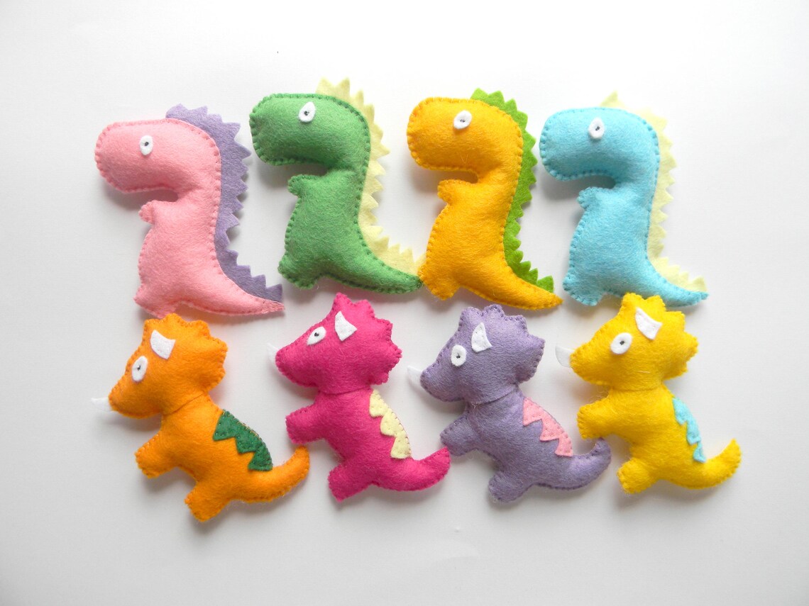 PDF Dinosaur Patterns DIY Dinosaur Mobile Sewing Felt Baby Etsy