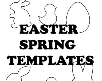 Easter Ornament Templates: Bunny, Egg, Duck, and More (PDF Pattern)