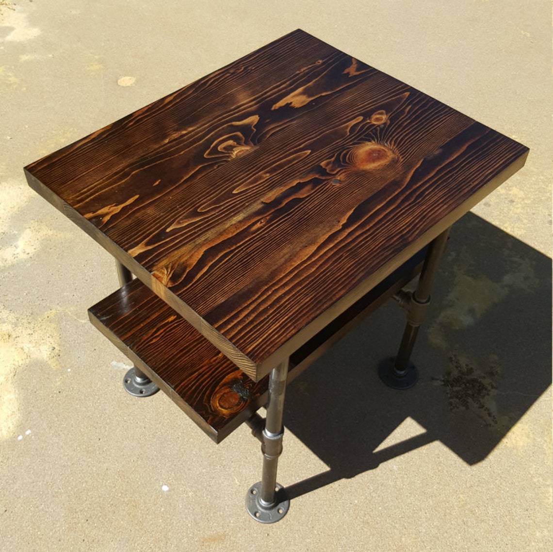 Industrial Pipe End Table Ancon Edition Etsy