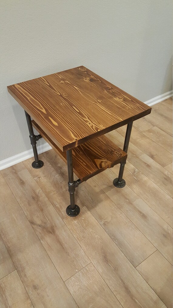 Industrial Pipe End Table Ancon Edition Etsy