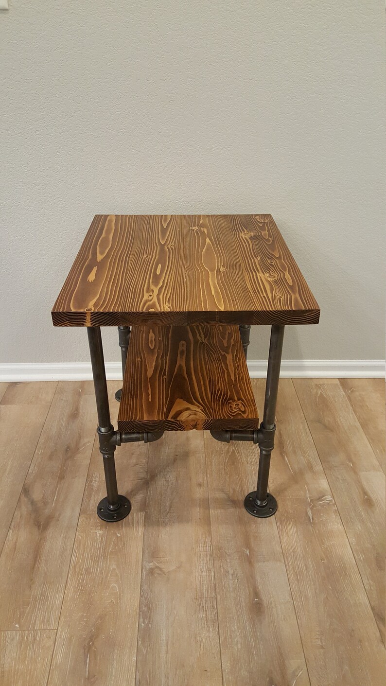 Industrial Pipe End Table Ancon Edition Etsy
