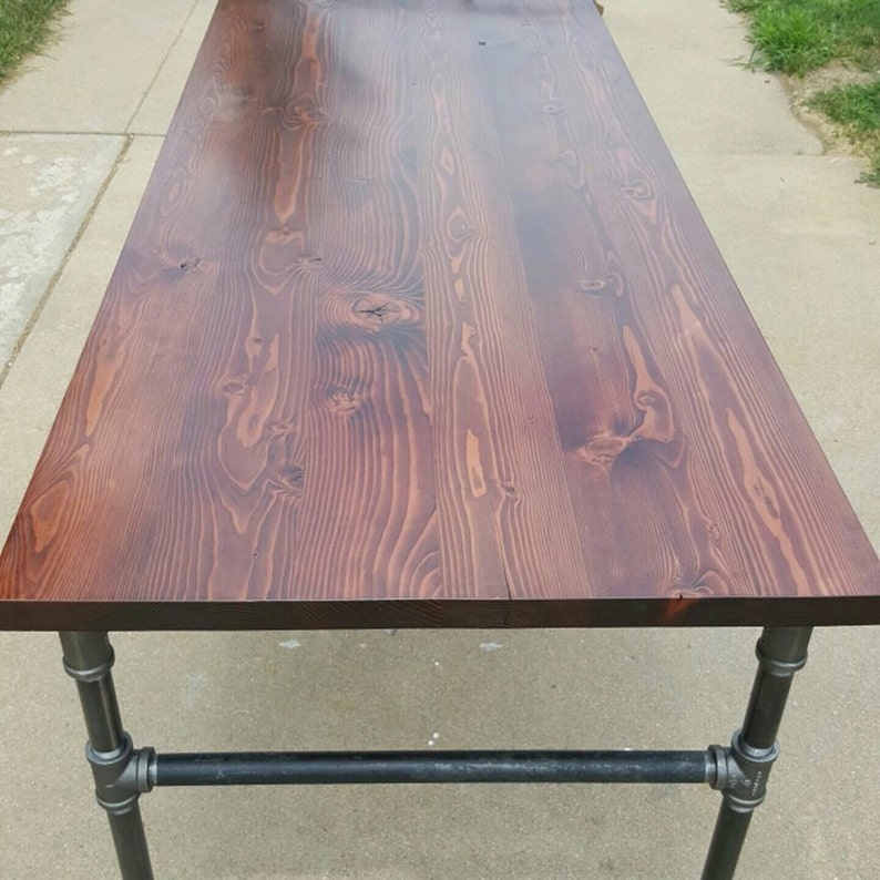 Industrial Pipe Dining Table Benson Edition Etsy
