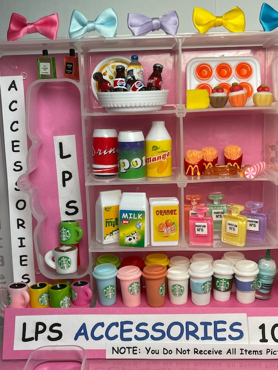 Littlest Pet Shop 12 pc Mixed Accessories Food Starbucks Sweets