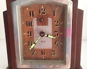 FREE SHIPPING fabulous 1930 Art Deco clock by JAZ french clock maker