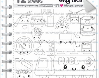 Gas Stamp Commercial Use Digi Digital Image Digistamp Pump Educational Graphics Cute