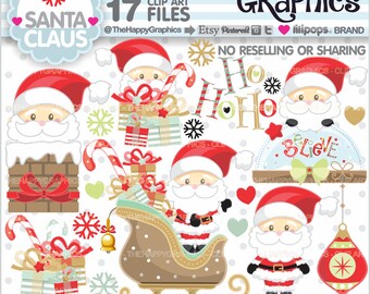 Santa Claus Clipart Etsy