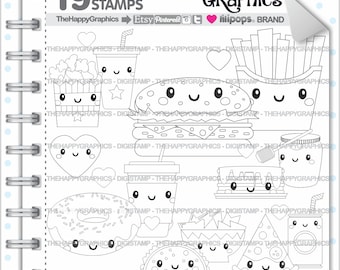 Love Stamps, Commercial Use, Digi Stamp, Digital Image, Love Digistamp, Coloring Page, Valentines Day, Food Stamps, Perfect Pair