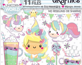 Unicorn Clipart, Unicorn Graphics, Commercial Use, Unicorn Party, Magical, Unicorn Clip Art, Unicorn Girl