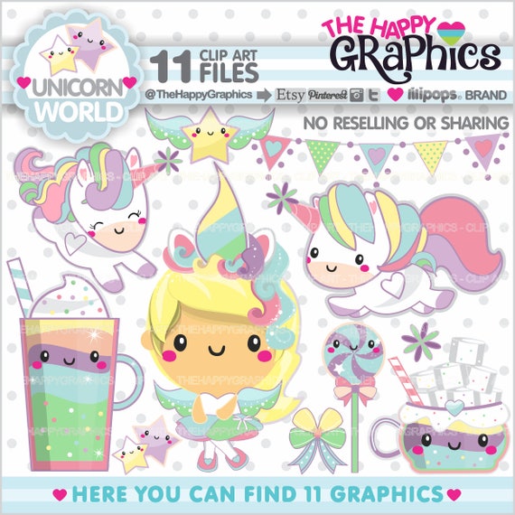 Unicorn Clipart, Unicorn Graphics, Commercial Use, Unicorn Party, Magical, Unicorn Clip Art, Unicorn Girl Il_570xn