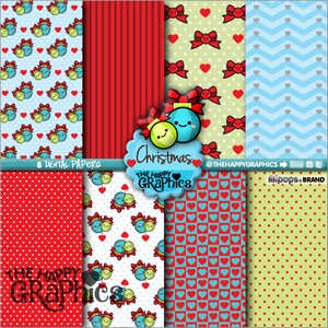 Christmas Digital Paper, COMMERCIAL USE, Christmas Printable Paper, Digital Paper Pack, Christmas Party, Christmas Celebration