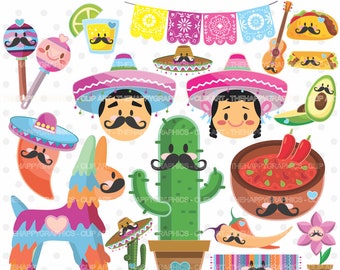 Mexican Clipart, Mexican Graphic, COMMERCIAL USE, Mexican Party, Planner Accessories, Celebration Clipart, Cinco de Mayo, Mexico Clipart