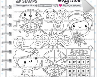 Bingo Stamp 80OFF Commercial Use Digi Digital Image Digistamp Game Lucky Casino Clipart Fun