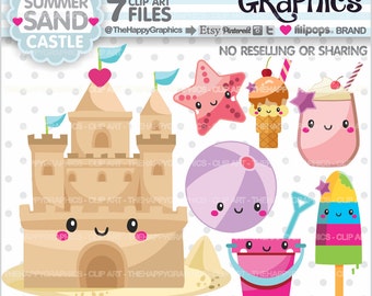 Sandcastle Clipart, 80%OFF, Sandcastle Graphic, COMMERCIAL USE, Sand Castle Clipart, Summer Clipart, Beach, Vacation, Summertime