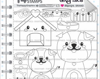 Dog Stamp, Commercial Use, Digi Stamp, Digital Image, Dog Party Digistamp, Cute Stamp, Pet Stamp, Staffordshire, Cute Stamps, Pet Stamps