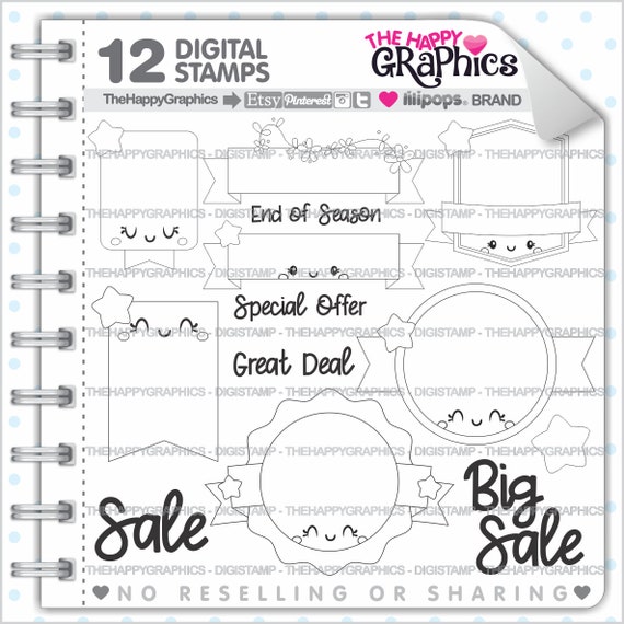 Frame Stamp, Commercial Use, Digi Stamp, Digital Image, Badge Digistamp, Label Digital Stamp, Banner Stamps, Frame Digistamp, Cute Badges Il_570xn