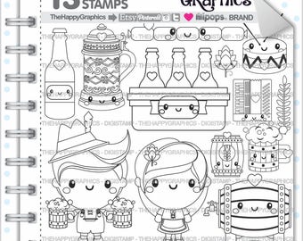 Oktoberfest Stamp 80OFF Commercial Use Digi Digital Image Beer Digistamp October Party Festival Germany Cute